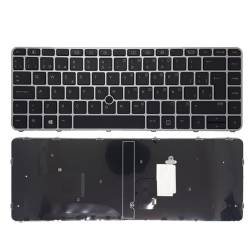 Teclado Español Negro Plata HP 840 G4 - Con Mouse - Con Luz