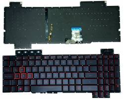 Teclado Español Negro Rojo ASUS TUF Gaming FX504 FX505 FX80 Series - Conector Luz Delgado