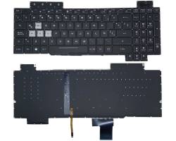 Teclado Español Negro Blanco ASUS TUF Gaming FX505 FX504 FX80 Series - Conector Luz Ancho