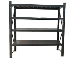 Estante Rack Metalico 2000kg 200x60x200cm Negro - Soporta 500Kg por repisa