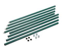 4 Postes para Estante de Alambre de Acero Epoxico Verde 180cm