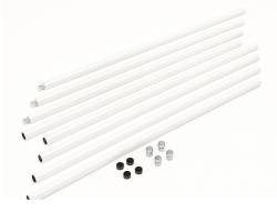 4 Postes para Estante de Alambre de Acero Epoxico Blanco 180cm