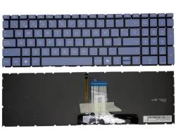 Teclado Español Azulado HP 15-EH 15-EG Series (F1 con Smile) - Con Luz