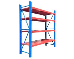 Estante Rack Metalico 1600Kg 200x50x200cm Azul+naranjo - Soporta 400Kg por repisa